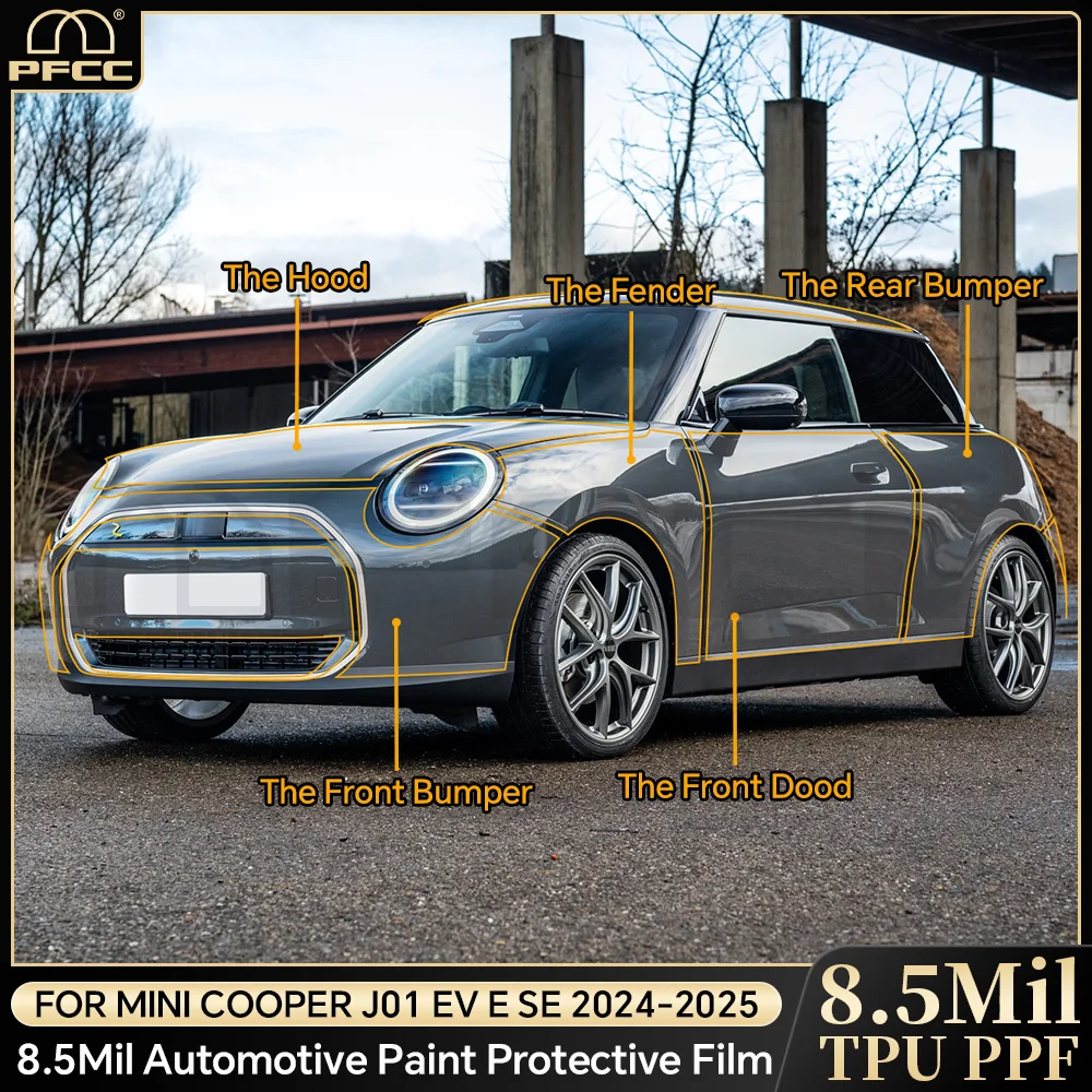 

For Mini Cooper Electric EV J01 E SE 2024 2025 Car Paint Protection Film Pre Cut TPU PPF Clear Film Body Sticker Bra Kit Styling