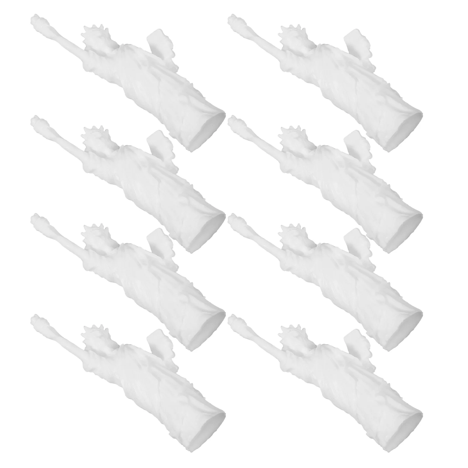 

8 Pcs Statue of Liberty Model Decorations Ornaments Small Replica Metal Statues New York Souvenir White Headpiece