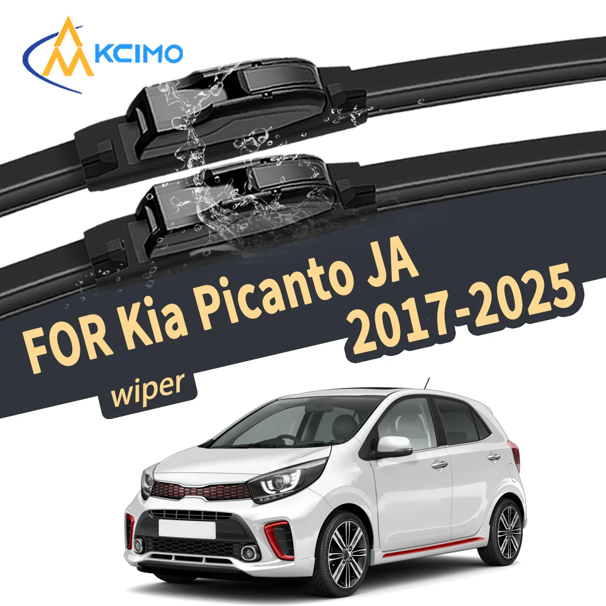 

New Silent Wiper Blades for Kia Picanto JA 2017-2025 High Quality Natural Rubber Replacement