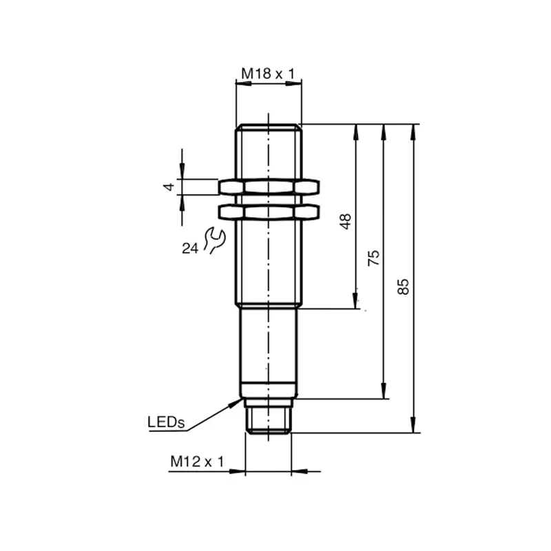 Imagem -06 - Sensor de Detecção Ultrassônica M18 Sensor de Proximidade Interruptor Analógico Npn Pnp no nc Gs18 1030v