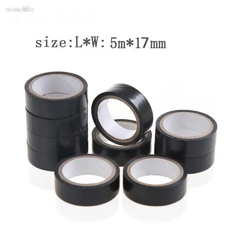 10pcs/vanzlife viscosity PVC electrical tape insulation wire waterproof and cold resistant black electrical glue adhesive tape