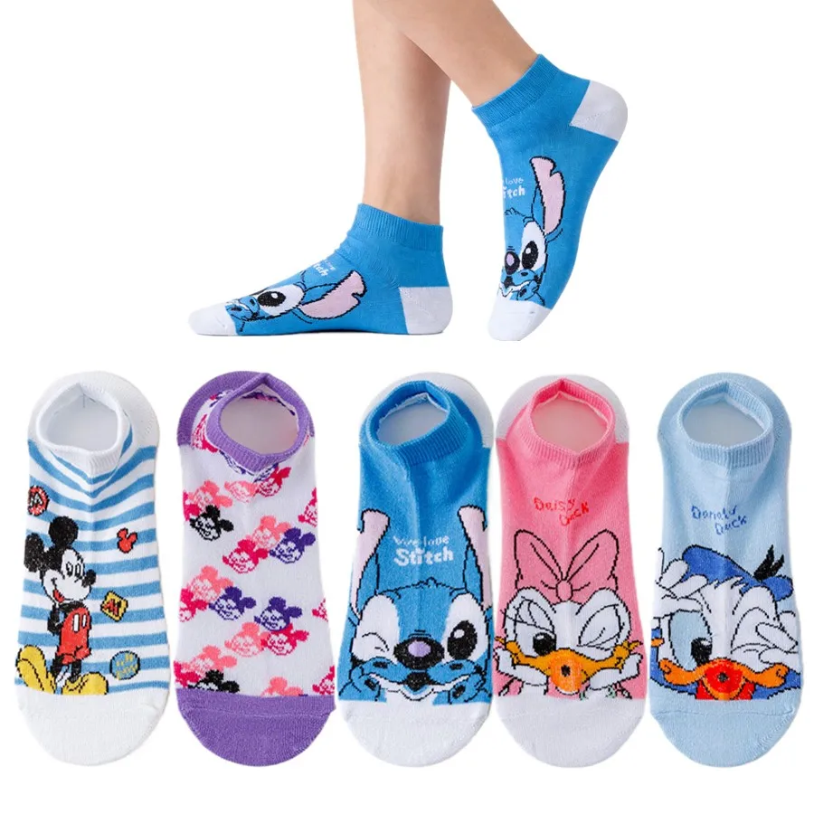 

Повседневные носки Disney для мужчин и женщин, носки в стиле хип-хоп с героями мультфильмов и аниме, уличная мода