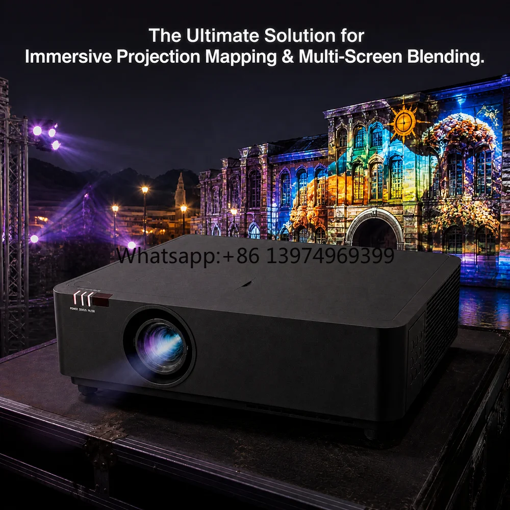 8500 Lumen WUXGA DLP Laser Projector with 30,000Hrs Lifetime for Conference Room and Museum Projection Mapping