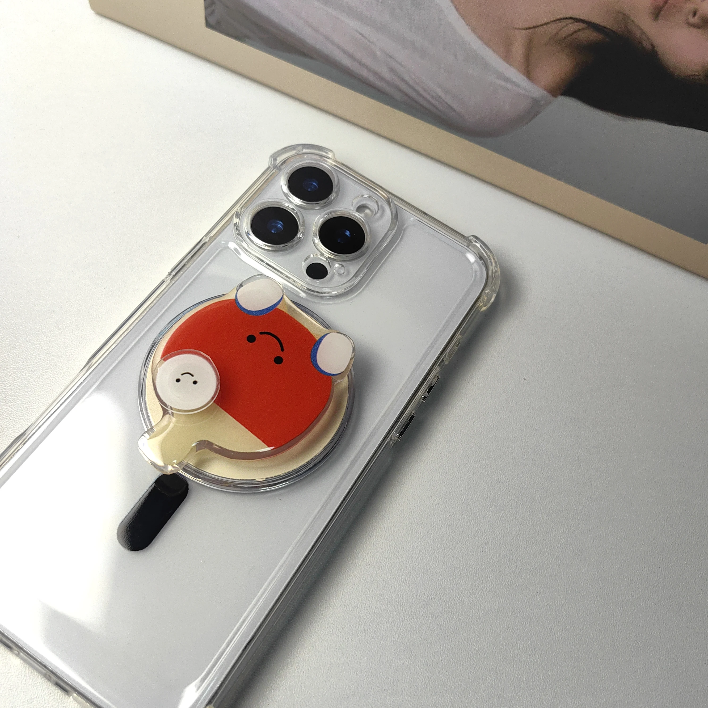 Милый вращающийся мяч для настольного тенниса, держатель для телефона Griptok, поддержка iPhone, чехлы Samsung, ручка, кронштейн для гнезда Tok, подарок для девочки