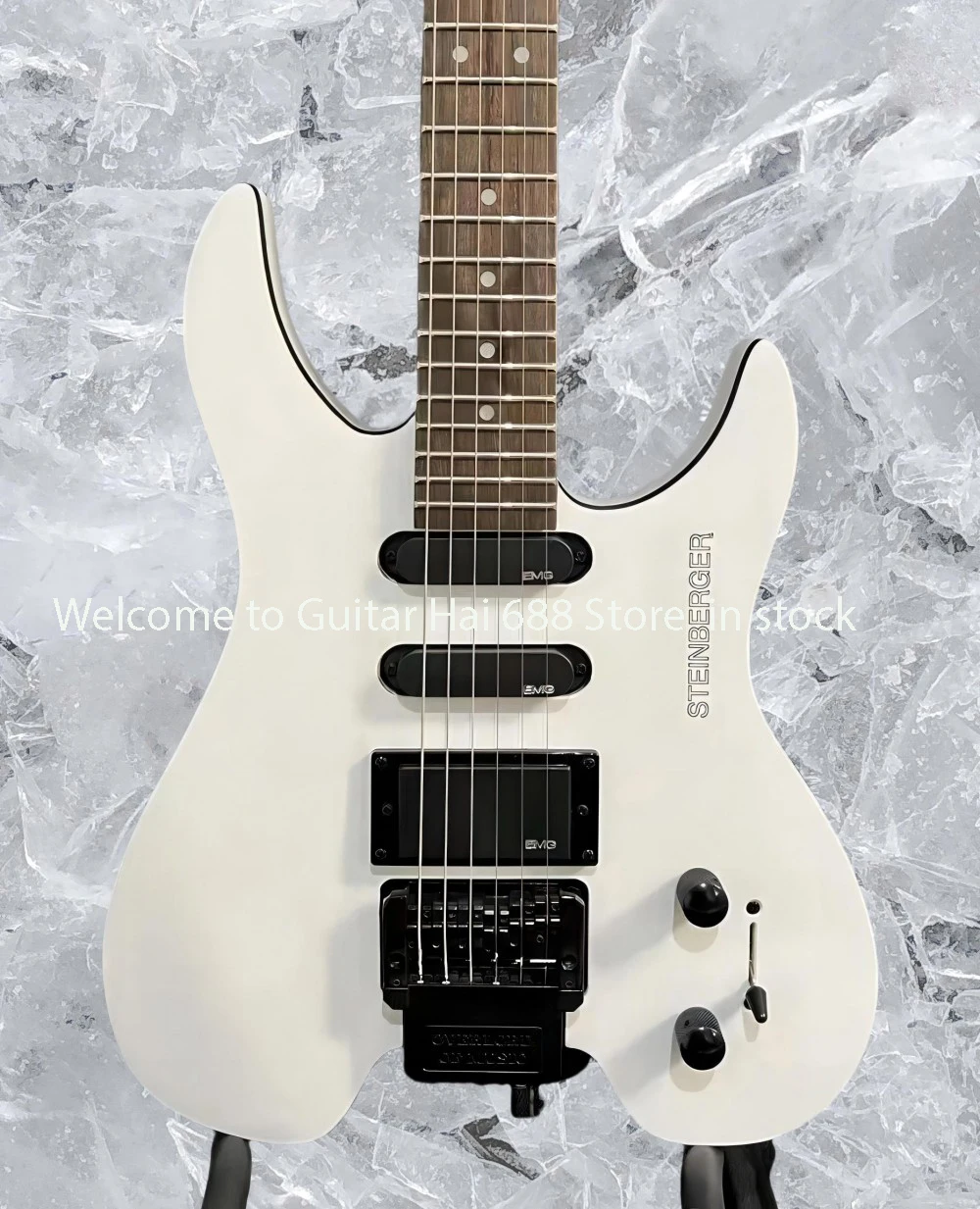 Guitarra eléctrica sin cabezal, cuerpo de caoba, puente Floyd Rose Tremolo, guitarra de 6 cuerdas, versión Steinberg # 5462899