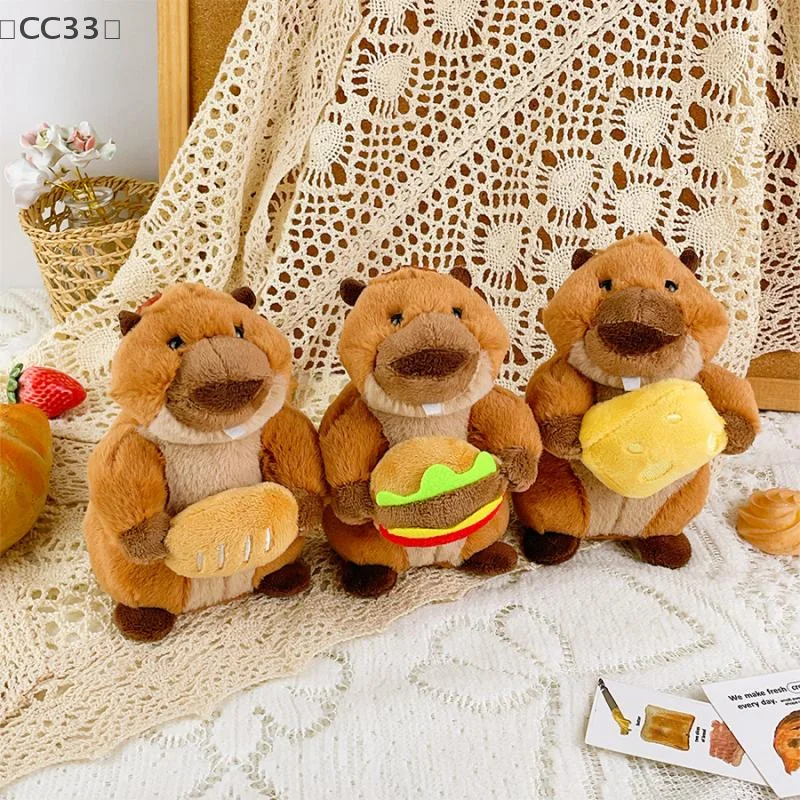 〔CC33〕Cute Creative Groundhog Plush Pendant Cartoon Stuffed Animal Doll Keychain Backpack Hanging Decoration Keyring Gifts