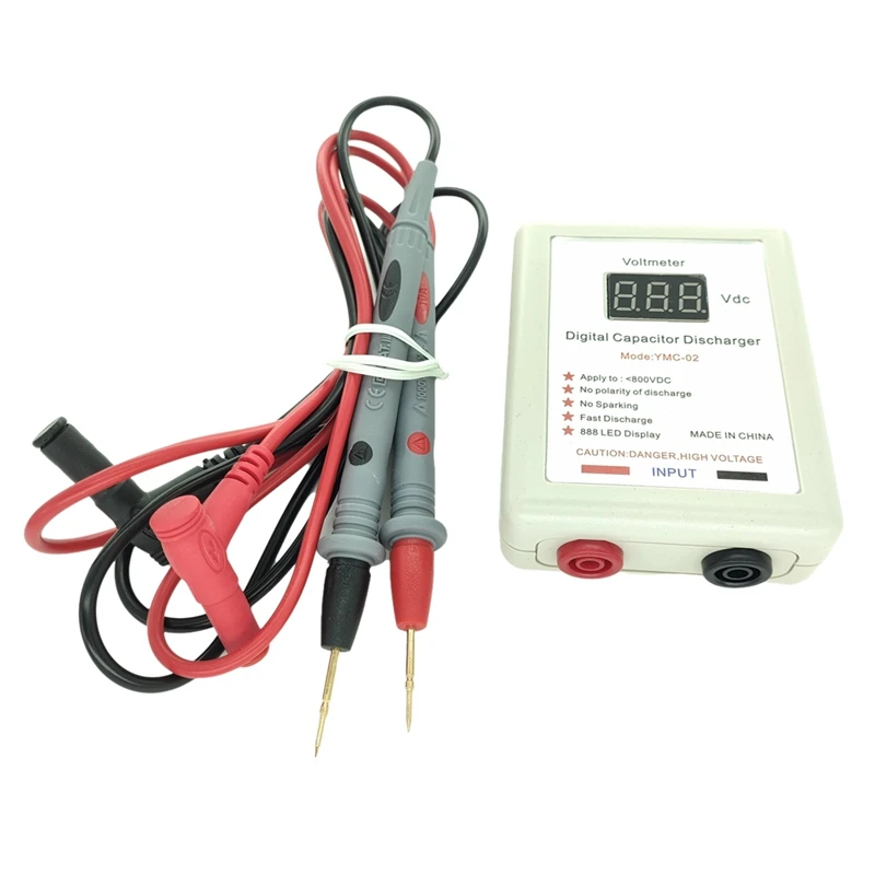 800V Digital Capacitor Fast Discharger High Voltage Discharging Tool For Electronic Repair Display