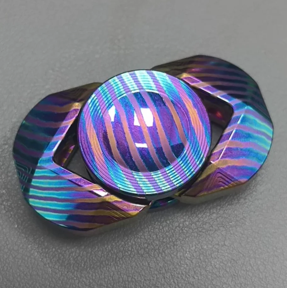 Used EDC RAINBOW&xuanyue EDC zircuti Stress Relief Toy Haptic Spinner Fingertip Gyroscope Decompression Toys For Adult