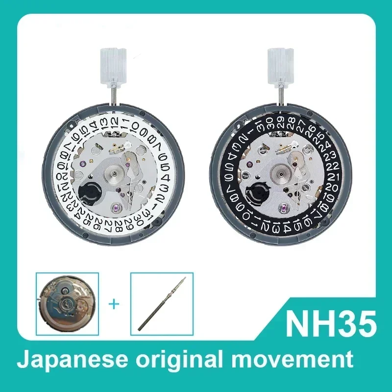 

NH35 Japan Original White Black Movement Watch Accessories NH35A NH36 Automatic Mechanical Single -Calendar NEW DIY