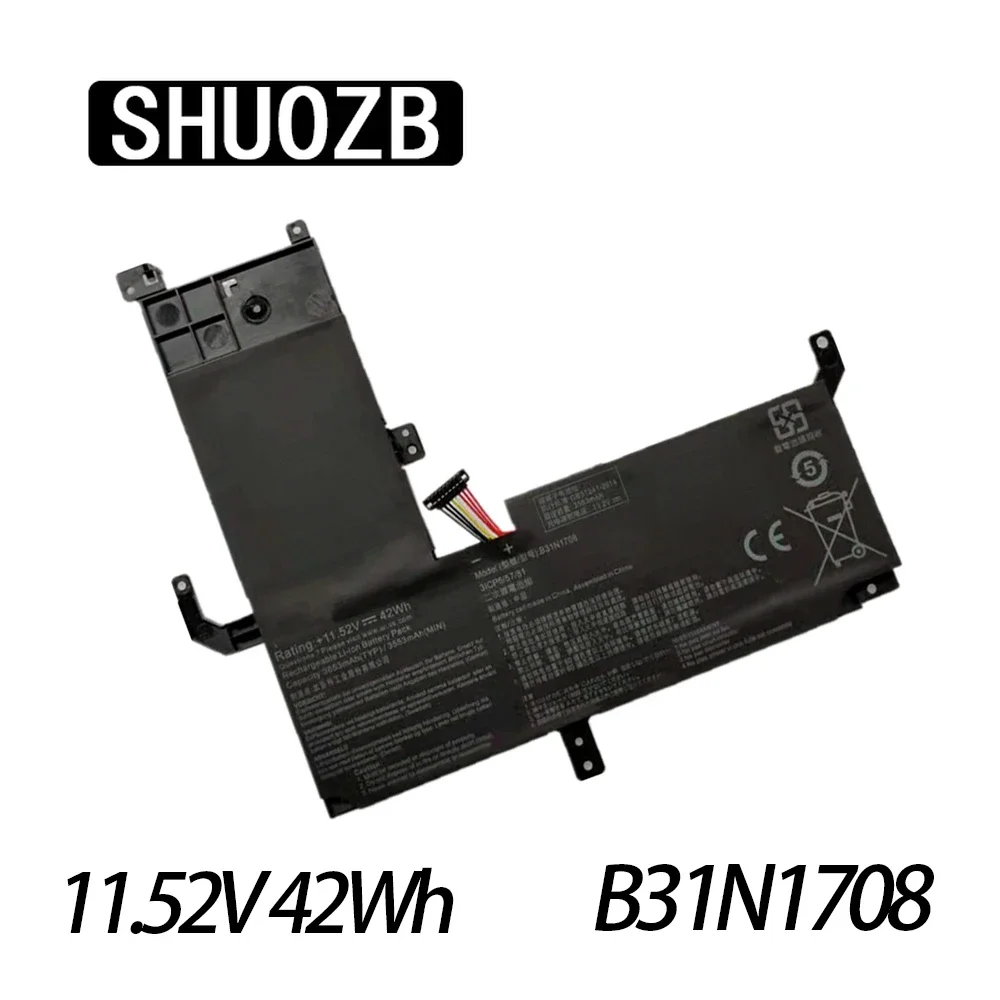 

SHUOZB B31N1708 Laptop Battery For Asus VivoBook Flip TP510 TP510UA TP510UQ TP510UF TP510UA-1A TP510UF-1A Series 11.52V 42WH