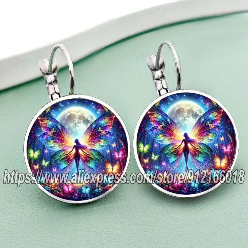 1 Pair Beautiful Angle Stud Earring Cute Fairy Earrings for Women Lovely Cartoon Ear Jewelry for Friend