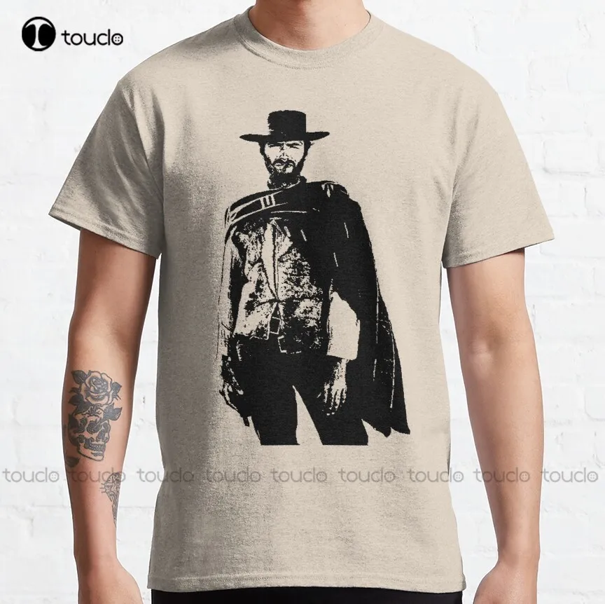 The Good, The Bad & The Ugly Classic T-Shirt Clint Eastwood Grey Shirt Custom Aldult Teen Unisex Digital Printing Tee Shirts