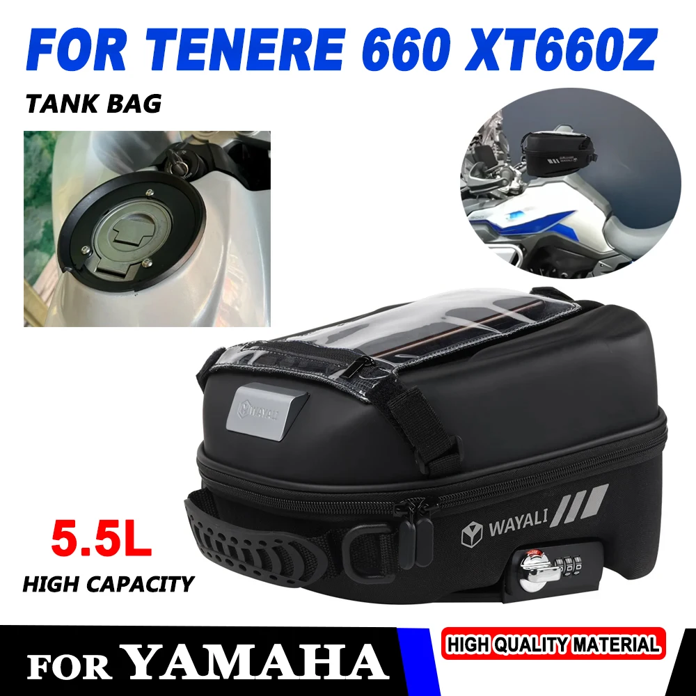 

For For YAMAHA Tenere 660 XT660Z XT 660 Z XT 660Z Motorcycle Fuel Tank Bag Navigation Packag Storage Bag with Lnstall Adapter