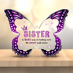 1pc,Butterfly Shaped Acrylic Decorative Plaque,Sister Birthday Gift Ideas,Best Gifts for Sister Birthday Mothers Day Wedding