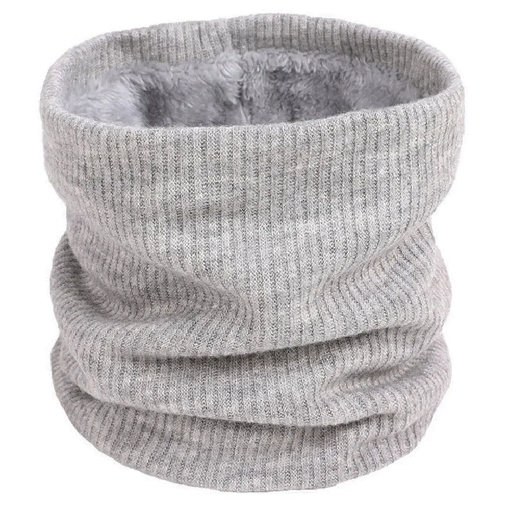 Unisex Winter Knitted Scarves for Boys Girls Women Men Warm Kids Thick Elastic Mufflers Children Neck Warmer Cotton Baby Scarf