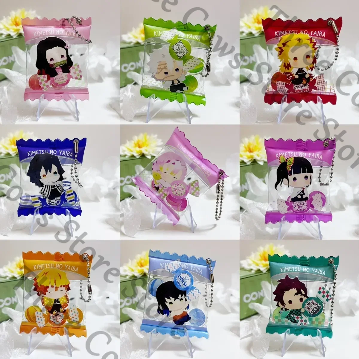 

Подлинное аниме Demon Slayer Kamado Nezuko Hashibira Inosuke Uzui Tengen Iguro Obanai Косплей Мультфильм Widget Брелок Талисман Подарок