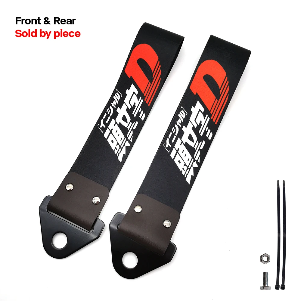 

Car Styling Initial D JDM Racing Car Ropes Hook Decoration Towing For Honda Toyota Nissan Mazda Suzuki JDM Tow Strap Accessories