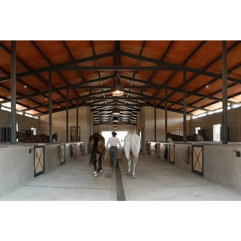 Customization Prefabricated Steel Structure Horse Stable Barn Workshop Warehouse Durable Metal Building for Farm and Ranch Use