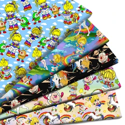 Arcobaleno ragazze unicorno stampato poliestere puro cotone materiale Patchwork tessuto cucito Quilting tessuti ricamo fai da te