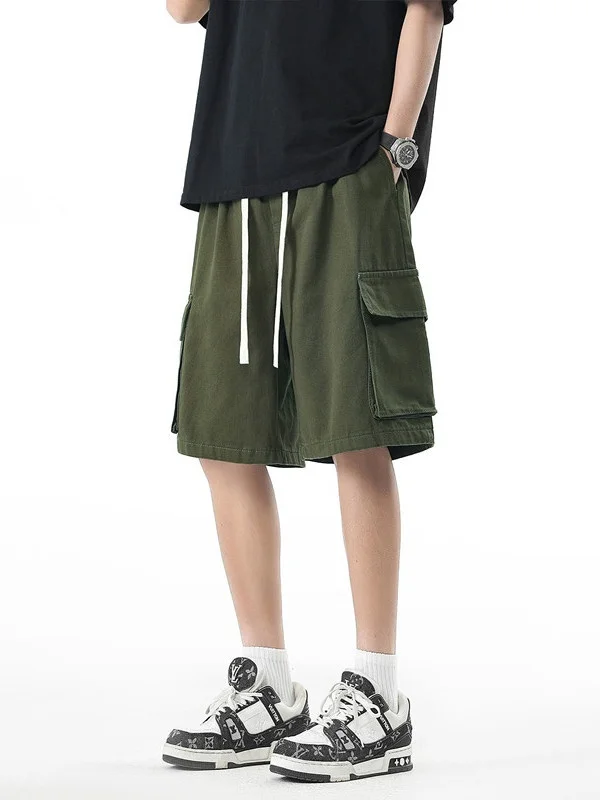 

Men's Summer Fashion American Workwear Shorts Thin Loose Five-Point Casual Straight Cotton Mid-Length Internet Celebrity