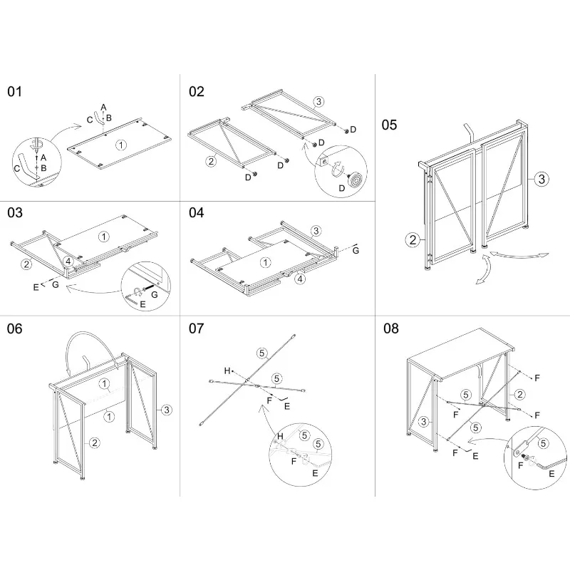 4NM 33.5" Small Folding Desk with Storage Bag, Computer PC Desk Home Office Desk Study Writing Table for Small Space Offices