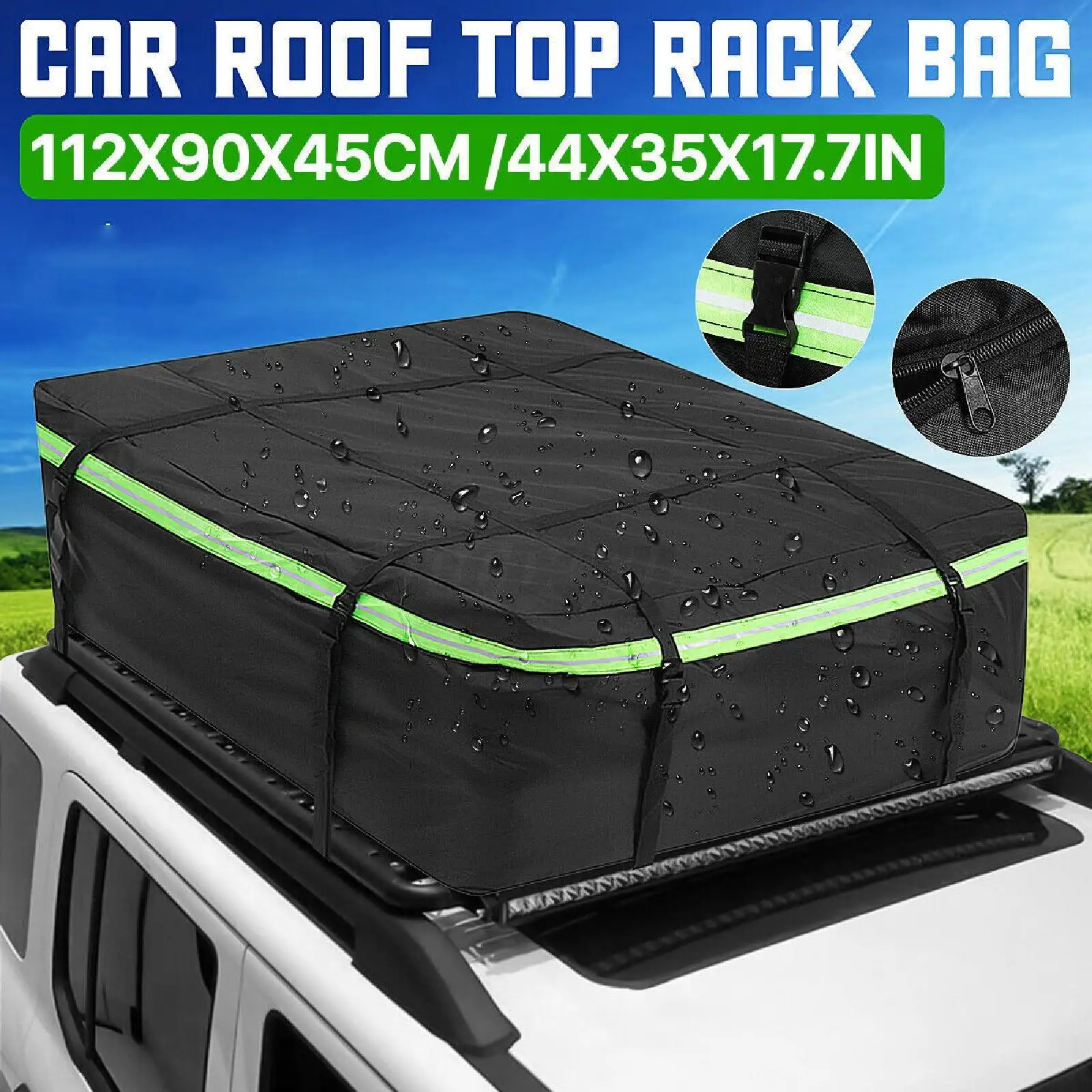 

Rooftop Cargo Carrier Roof Rack for All Top of Vehicles, Universal Roof Cargo Bag Car Rooftop Luggage Bag for Camping Travel