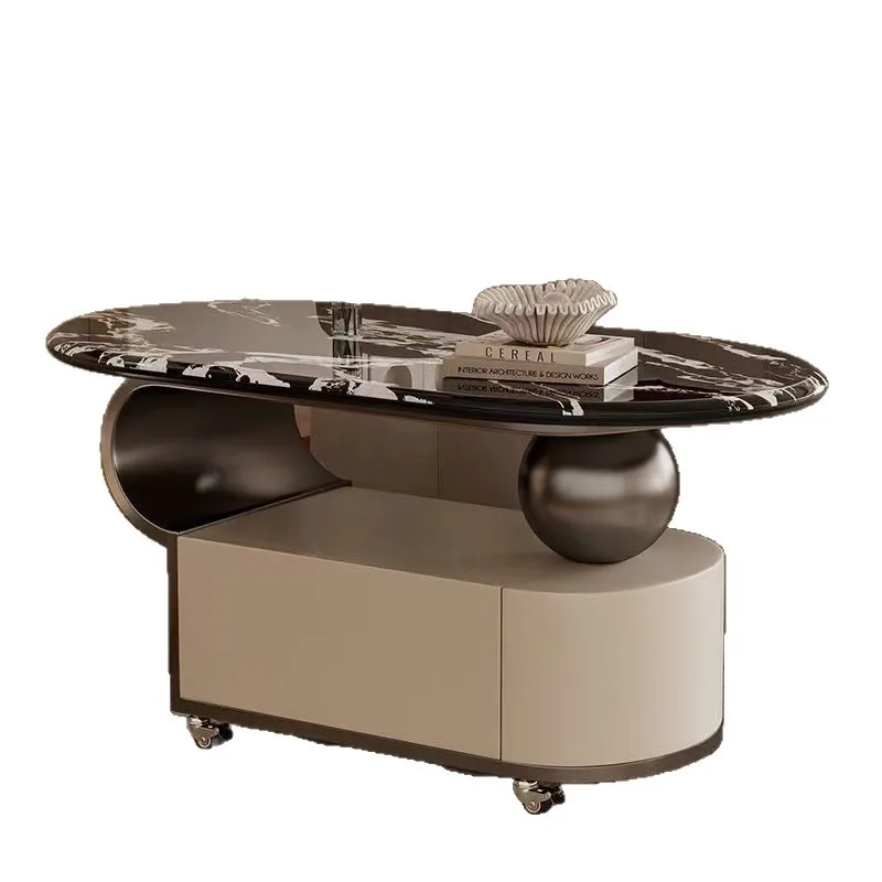 

Premium coffee table small table household living room small apartment removable side cabinet trolley
