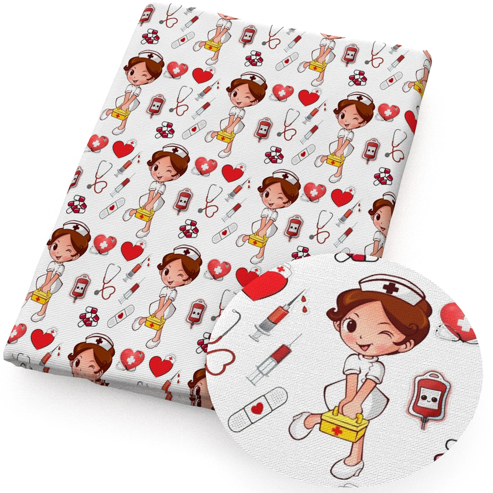 50x145cm Health Tooth Nurses Cotton Fabric Cloth Sewing Quilting Fabrics For Patchwork Needlework DIY Handmade Accessories