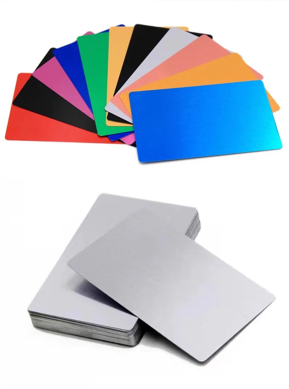 100-teiliges tragbares Visitenkarten-Set aus Metall mit farbiger Oberfläche, Aluminium-Lasergravur mit speziellem Logo-Druck für Bürobedarf – Detail 11