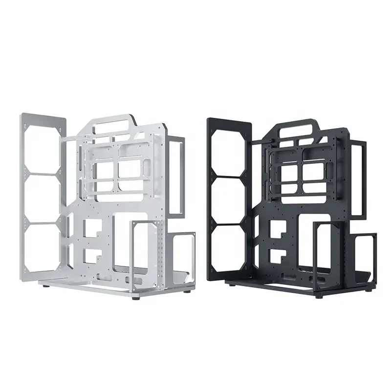 Computer Case Aviation Aluminum Metal Simple Portable Open Ococoo Pc Water Cooled Rack Can Be Used With  ITX Motherboard