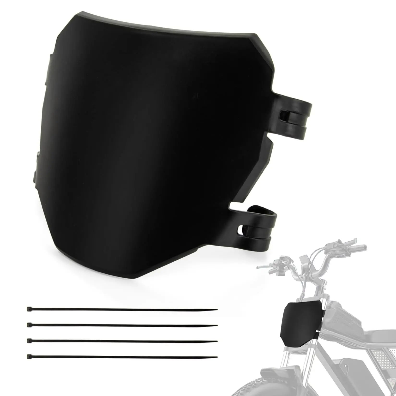 Electric Dirt Bike Number Front Plate with Zip Ties For Sur-ron Light Bee S/X Segway X160 X260 For Talaria Sting MX3/R MX4