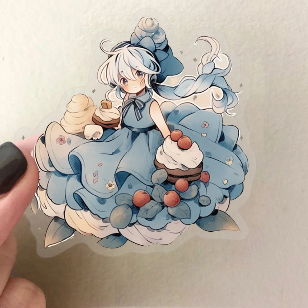 50/100 قطعة الكرتون الرجعية المائية خرافة ملصق الديكور DIY بها بنفسك جراب هاتف كوب ماء سكيت PET مقاوم للماء بالجملة