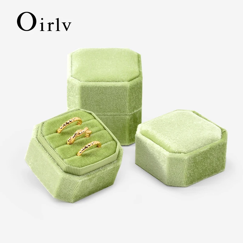 

Многоцветная квадратная шкатулка для колец Oirlv на 1/2/3 места, современные свадебные подарки для пар на помолвку и свадьбу