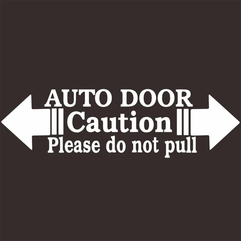 Auto Door Caution Label Sticker for Use on Front Rear and Side Doors Equipped with Motorized Sliding Functions