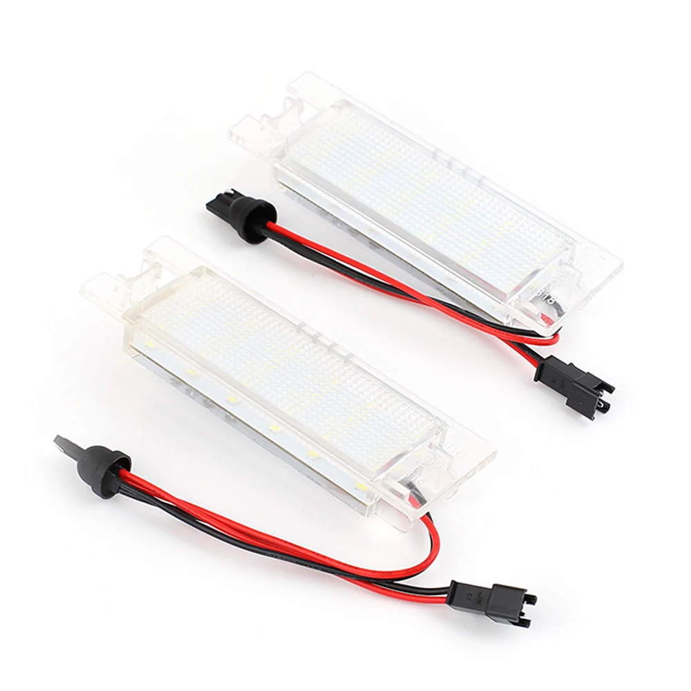 1 pair Error Free LED License Number Plate Light Lamps For Opel Astra H J K Corsa Zafira Insignia Vectra Meriva Adam or Vauxhall