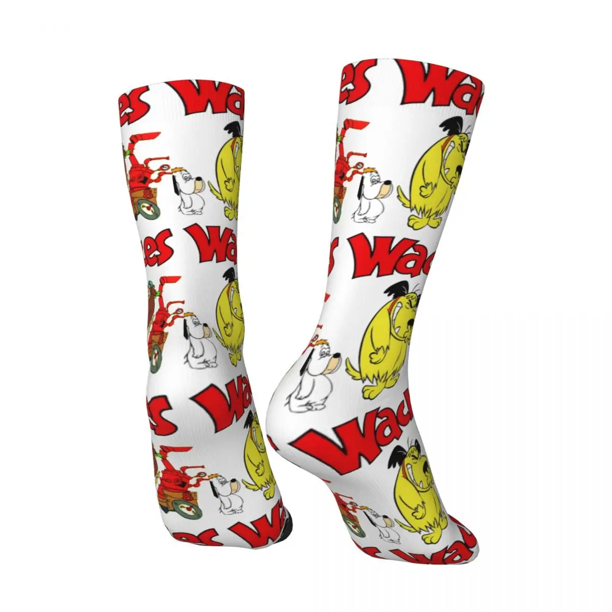 Happy Funny Funny Men's Socks Vintage Harajuku W-Wacky Races Hip Hop Novelty Casual Crew Crazy Sock Gift Printed