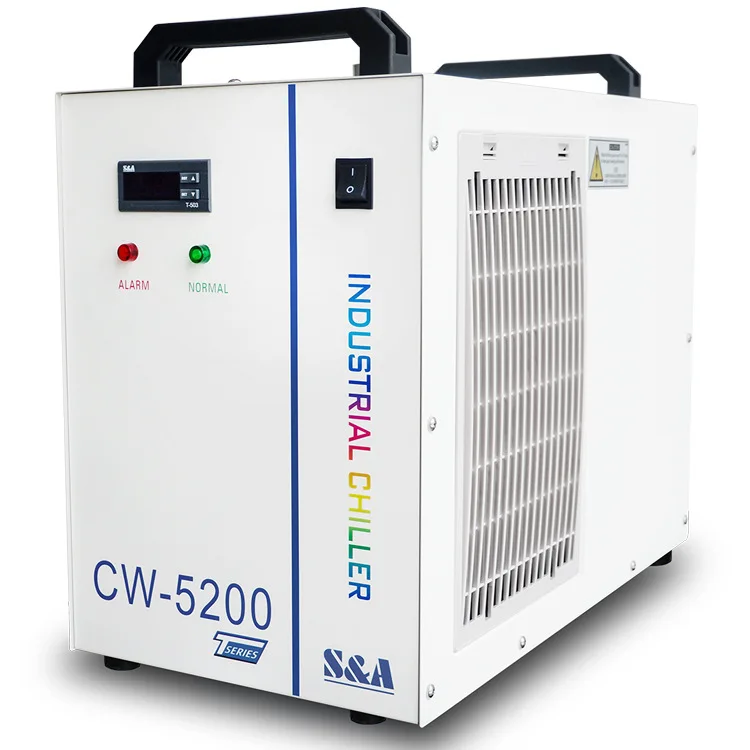 HSC LASER S&A CW5200 CW5202 chiller Laser marking machine can be exported to many countries with power specifications