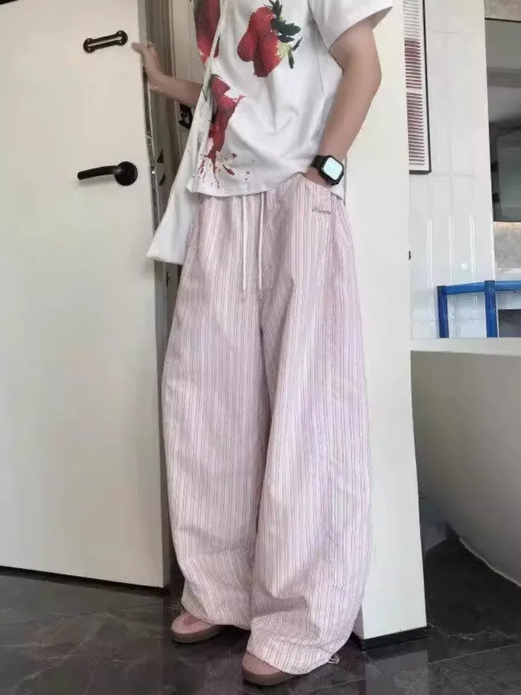 

American Sle Casual Loose Knife Pants Thin Summer Trendy Brand Men Women Long Pants Lazy Feeling Breathable Straight Leg Jeans