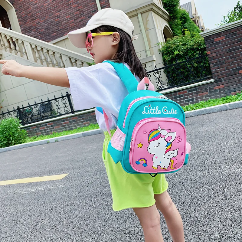 Children\'s kindergarten schoolbag 3-5 years old preschool printed backpack cartoon cute girl\'s schoolbag burden relief backpack