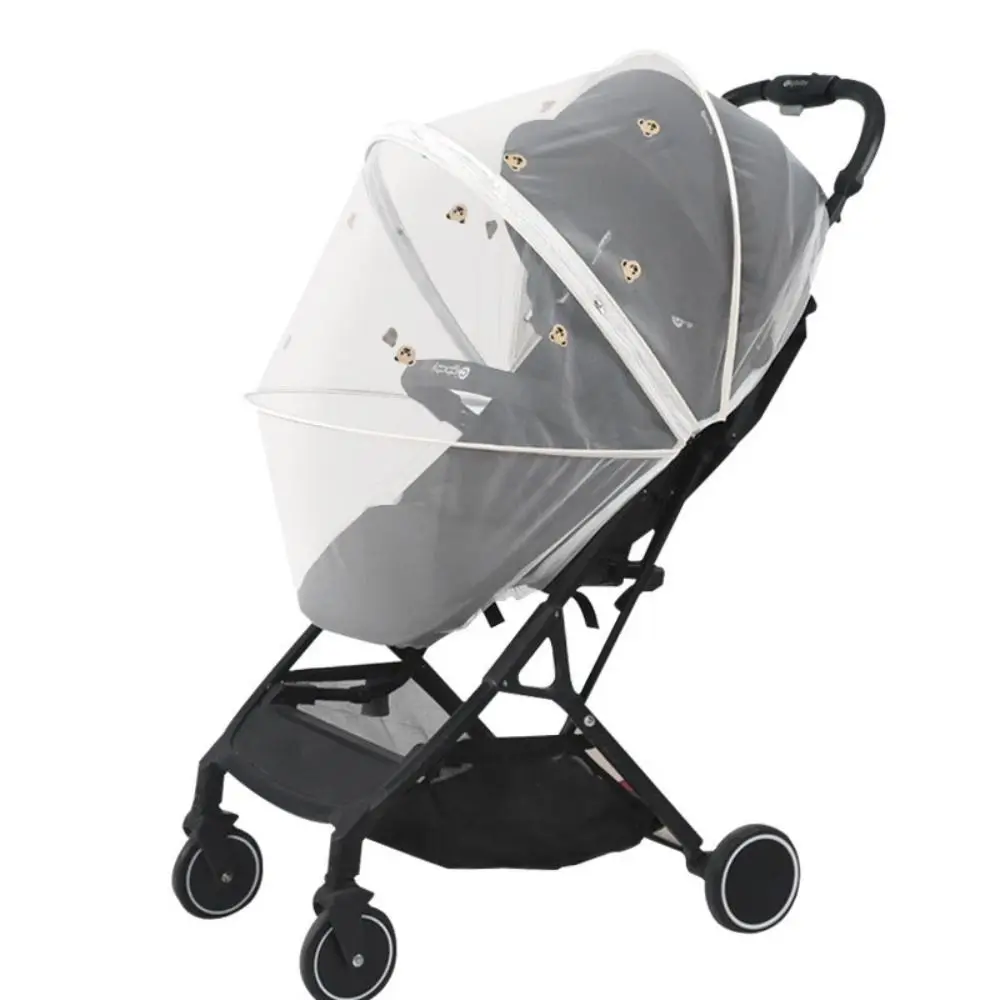 Breathable Mesh Baby Stroller Mosquito Net Full Coverage with Zipper Cart Insect Netting Universal Baby Bug Cover Accessories
