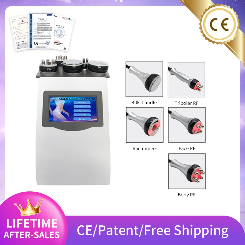 KIM8 40K تدليك التخسيس تشكيل آلة بالموجات فوق الصوتية التجويف فراغ الترددات الراديوية الجمال المضادة للتجاعيد فقدان الوزن الليزر ديفي
