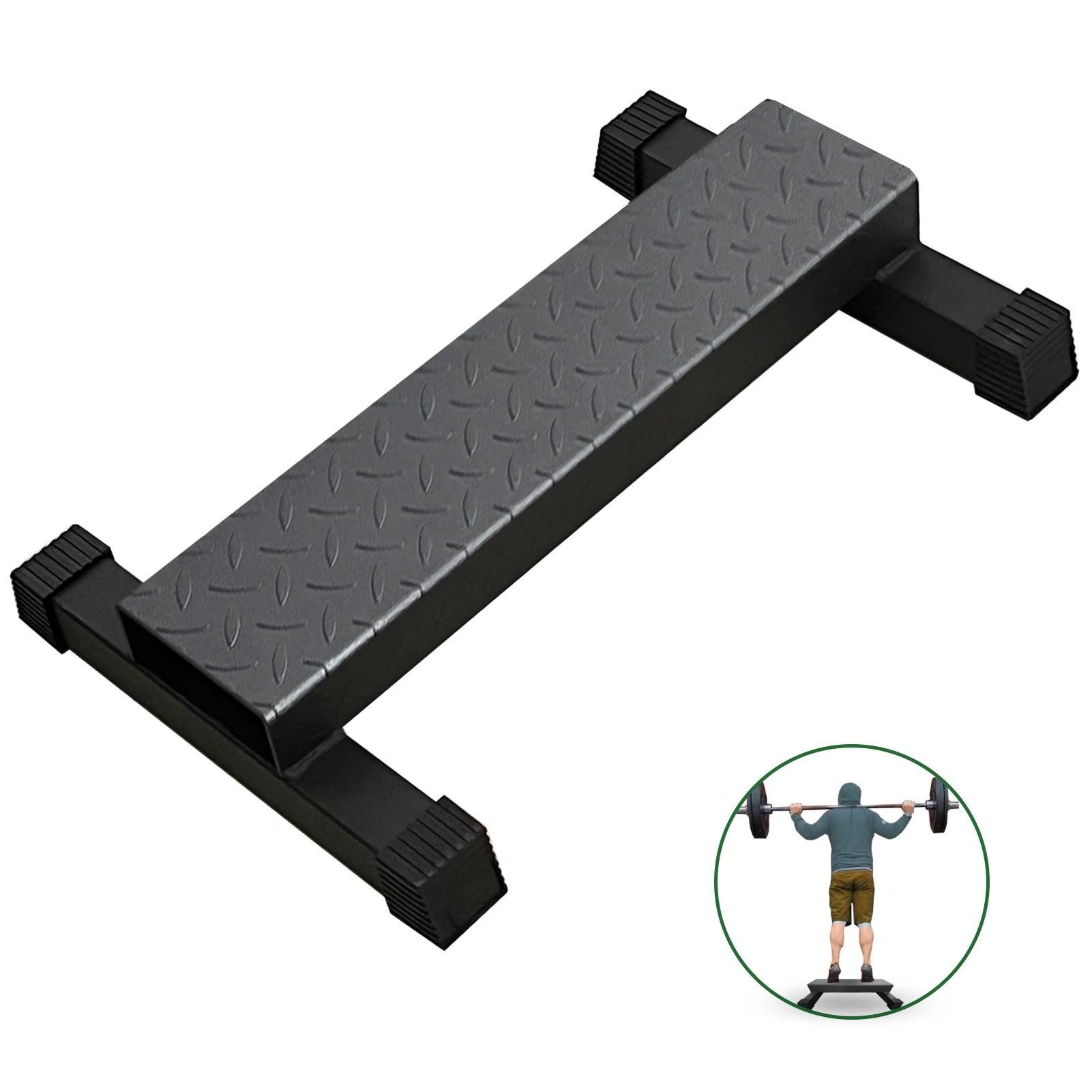 Wide and High Standing Calf Raise Bar Machine for Calf Stretching Squat Foot Stretch Anti-Slip Solid Steel Calf Block