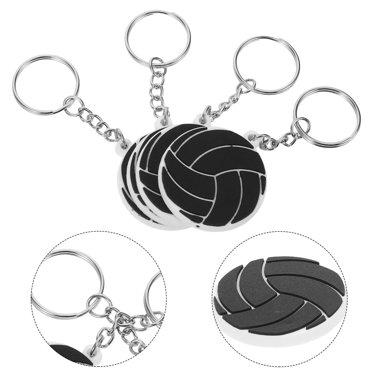 

20Pcs Volleyball Keychains PVC Material Lightweight Sports Key Holder for Backpacks Handbags Party Supplies Fans Players