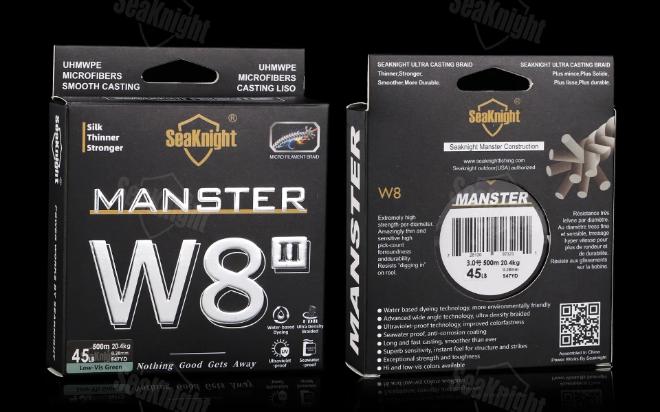 SeaKnight 8-Strang Multifilament PE Geflechtschnur Korrosionsbeständig Beschichtet 300M/150M W8 II Angelschnur – Detail 19
