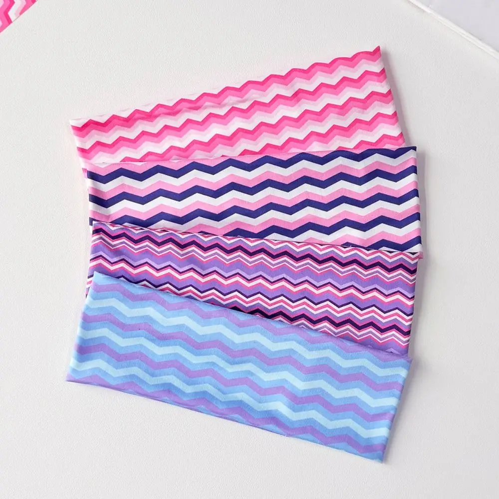 Durable Wavy Stripe Yoga Headband Sweat-absorbent Breathable Sport Hairband Hair Accessories Elastic Women's Hairband Daily Use