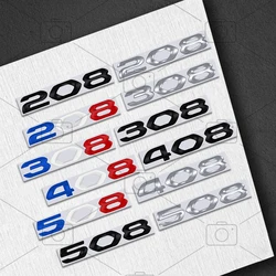 Car Metal Body For Peugeot 508 408 308 208 Logo French Tricolor Letter Decals Styling Badge Trunk Fender Emblems Sticker