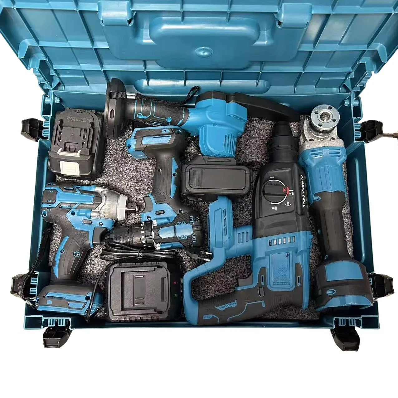 Upgraded 5 in 1 Brushless Multi-function Combination Power Tool Kit High Power Lithium Battery Cordless Power Tool Set STOCK