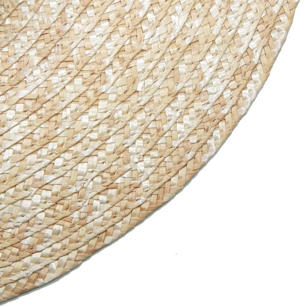 Fashion Empty Top Round Sun Hat for Women Sun-protective Wide Brim Beach Cap Versatile Breathable Panama Hat Summer