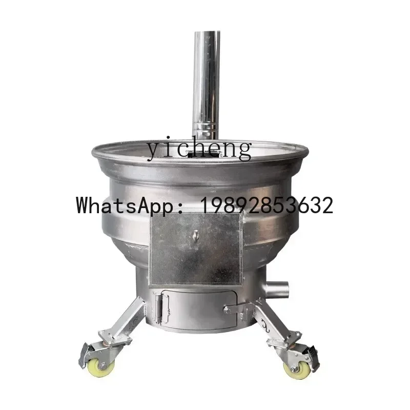 A1   new thickened wood stove household firewood mobile wheel hub firewood stove large pot