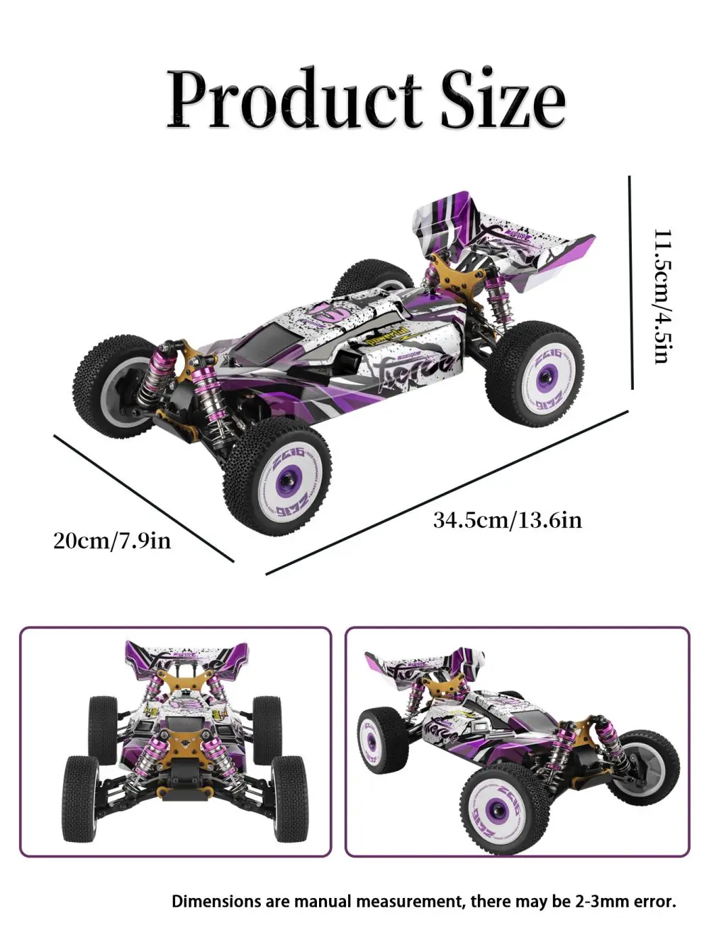 Wltoys 124018 124019 4WD 60Km/H Aluminum Alloy Chassis Zinc Gear High Speed Racing Car 1/12 2.4GHz RC Car Off-Road Drift Car RTR